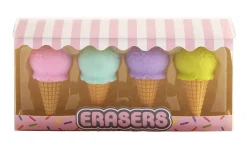 Office DepotĀ® Brand Fun Erasers, Assorted Ice Cream, Pack Of 4 Erasers