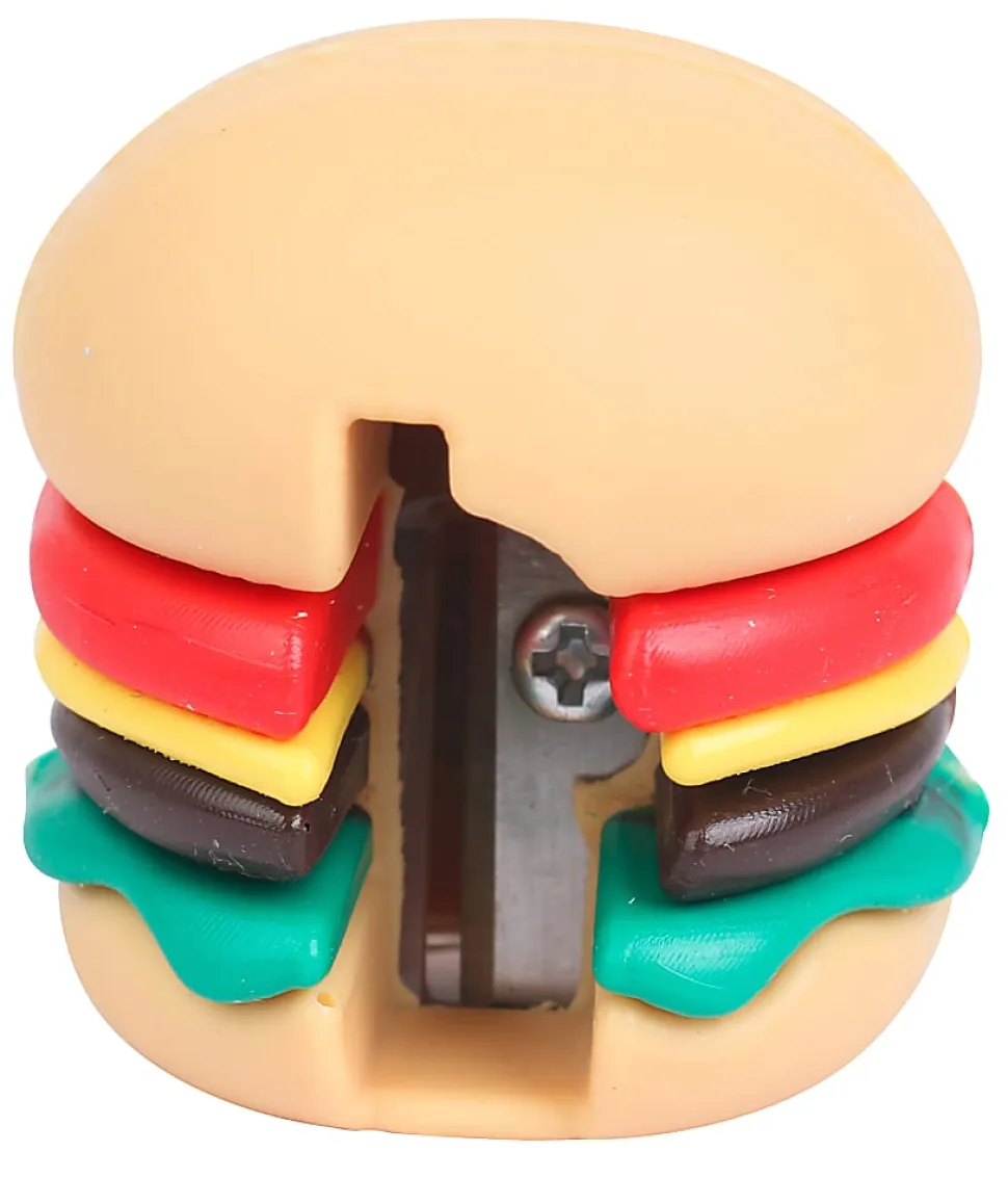 Office Depot® Brand Fun Shaped 1-Hole Manual Pencil Sharpener, Hamburger
