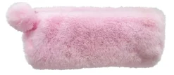Office DepotĀ® Brand Furry Pencil Pouch, 3-1/2" x 9", Light Pink