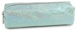 Office DepotĀ® Brand Glitter Pencil Pouch, 2-2/5" x 8-7/10", Mint Glitter