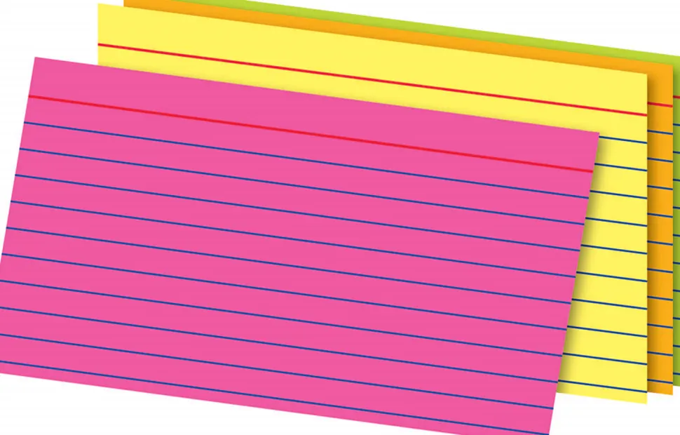 Office Depot® Brand Glow Index Cards, 3" x 5", Assorted Colors, Pack Of 300