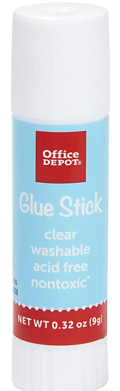 Office DepotĀ® Brand Glue Sticks, 0.32 Oz, Clear, Pack Of 4 Glue Sticks