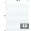 Office Depot® Brand Glue-Top Legal Pads, 8-1/2" x 11", Legal Ruled, 50 Sheets, White, Pack Of 12 Pads