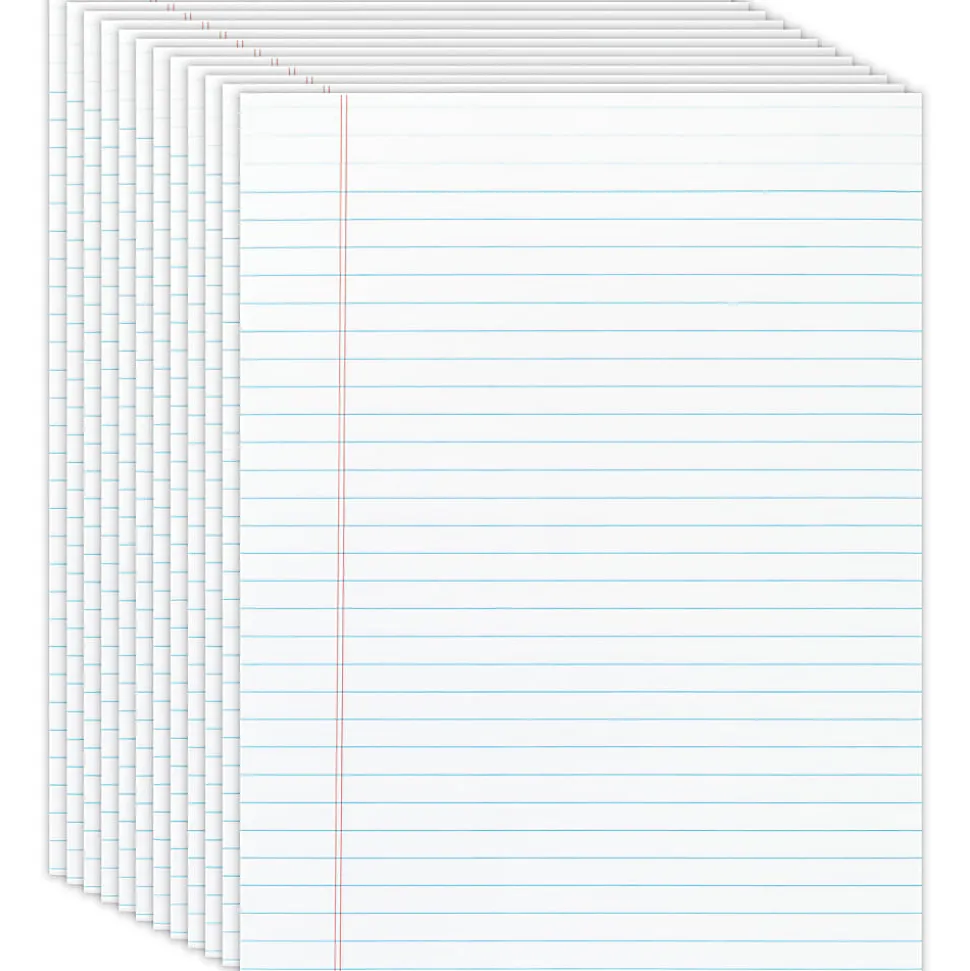Office Depot® Brand Glue-Top Legal Pads, 8-1/2" x 11", Legal Ruled, 50 Sheets, White, Pack Of 12 Pads