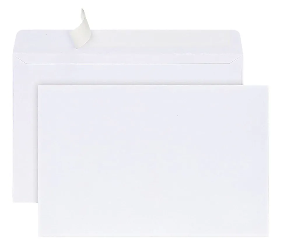 Office Depot® Brand Greeting Card Envelopes, A9, 5-3/4" x 8-3/4", Clean Seal, White, Box Of 100