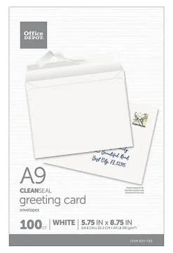 Office Depot® Brand Greeting Card Envelopes, A9, 5-3/4