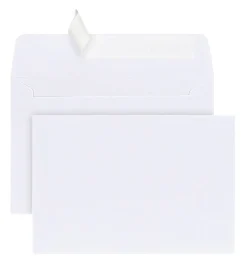 Office Depot® Brand Greeting Card Envelopes, A4, 4-1/4” x 6-1/4”, Clean Seal, White, Box Of 25