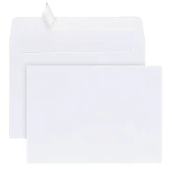 Office Depot® Brand Greeting Card Envelopes, A7, 5-1/4” x 7-1/4”, Clean Seal, White, Box Of 25