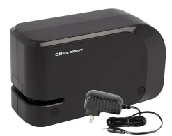 Office Depot® Brand Half-Strip Compact Electric Stapler, 5" x 2", Black