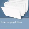Office Depot® Brand Hanging File Folders, 1/5-Cut, Letter Size, White, Pack Of 25 Folders