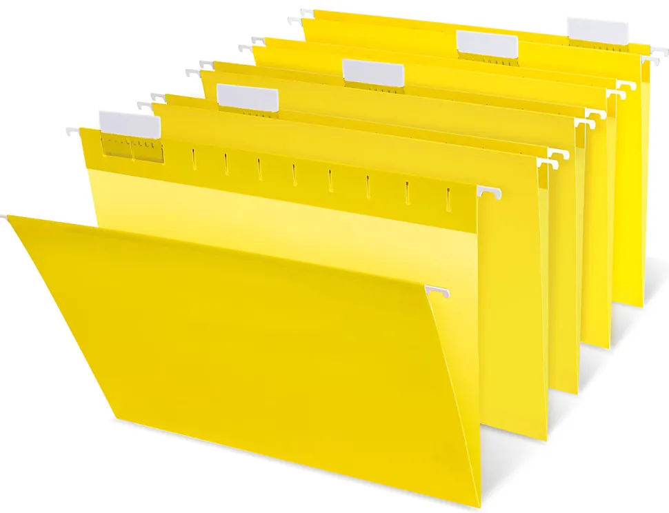 Office Depot® Brand Hanging Folders, Letter Size, Yellow, Box Of 25