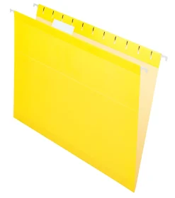 Office Depot® Brand Hanging Folders, Letter Size, Yellow, Box Of 25