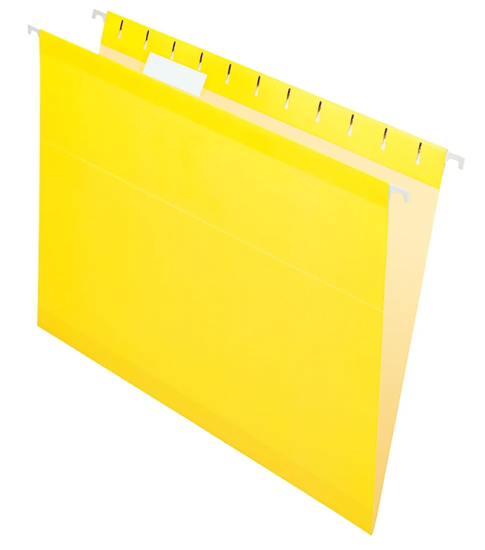 Office Depot® Brand Hanging Folders, Letter Size, Yellow, Box Of 25