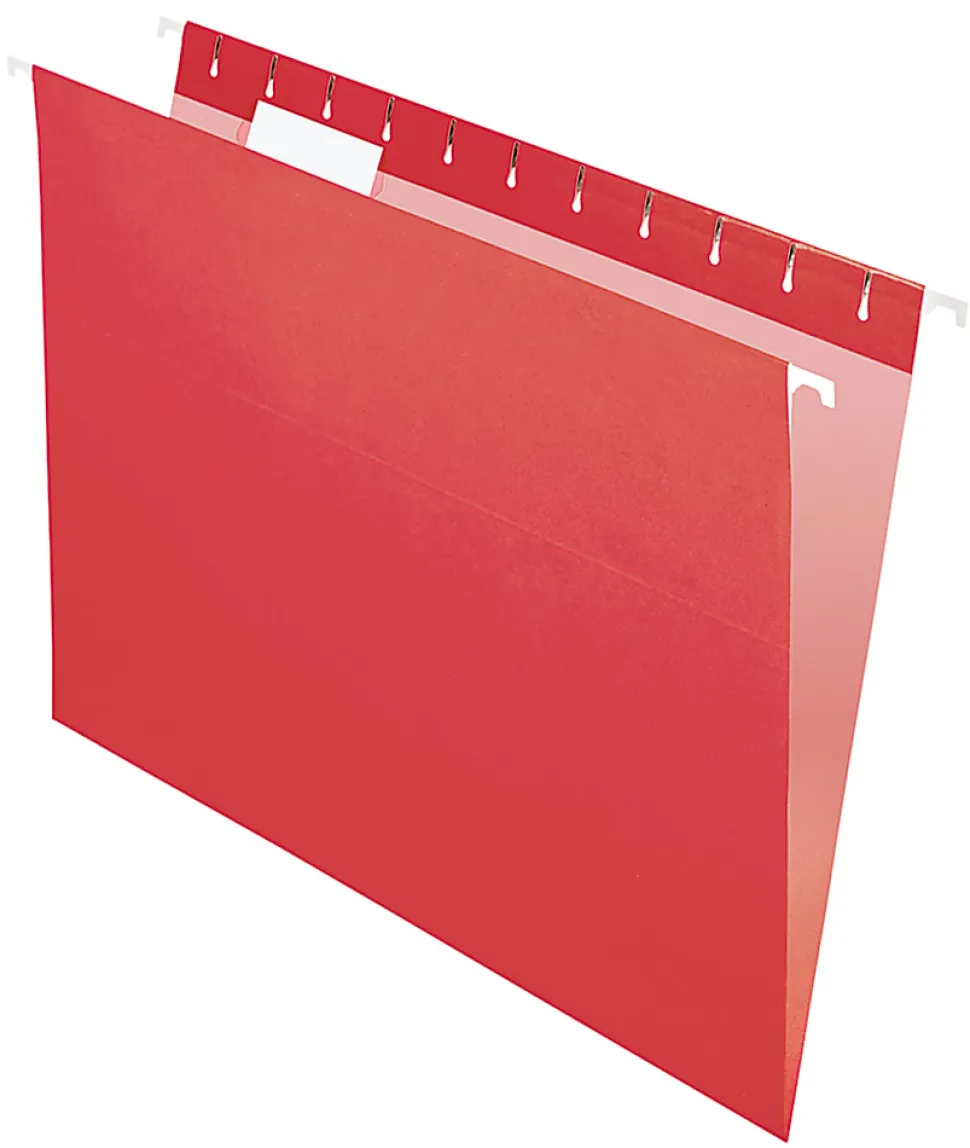 Office Depot® Brand Hanging Folders, Letter Size, Red, Box Of 25