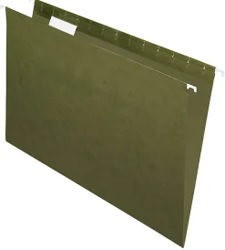 Office DepotĀ® Brand Hanging Folders, 1/5 Cut, Legal Size, 100% Recycled, Green, Pack Of 25