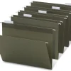 Office Depot® Brand Hanging Folders, 1/5 Cut, Letter Size, 100% Recycled, Green, Pack Of 25
