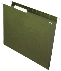 Office Depot® Brand Hanging Folders, 1/3 Cut, Letter Size, 100% Recycled, Green, Pack Of 25