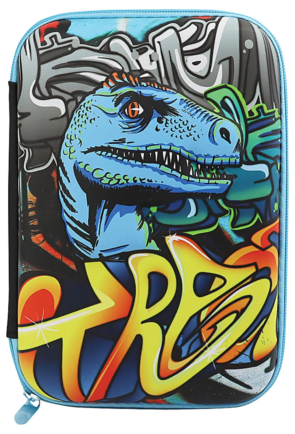 Office Depot® Brand Hardtop Pencil Case, 9" x 6-1/4", Dinosaur, Total Quantity 1