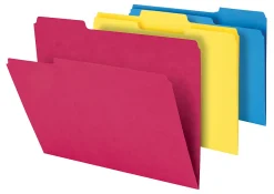 Office DepotĀ® Brand Heavy-Duty Top-Tab File Folders, 3/4" Expansion, 8-1/2" x 11", Letter Size, Assorted, Pack Of 18 Folders