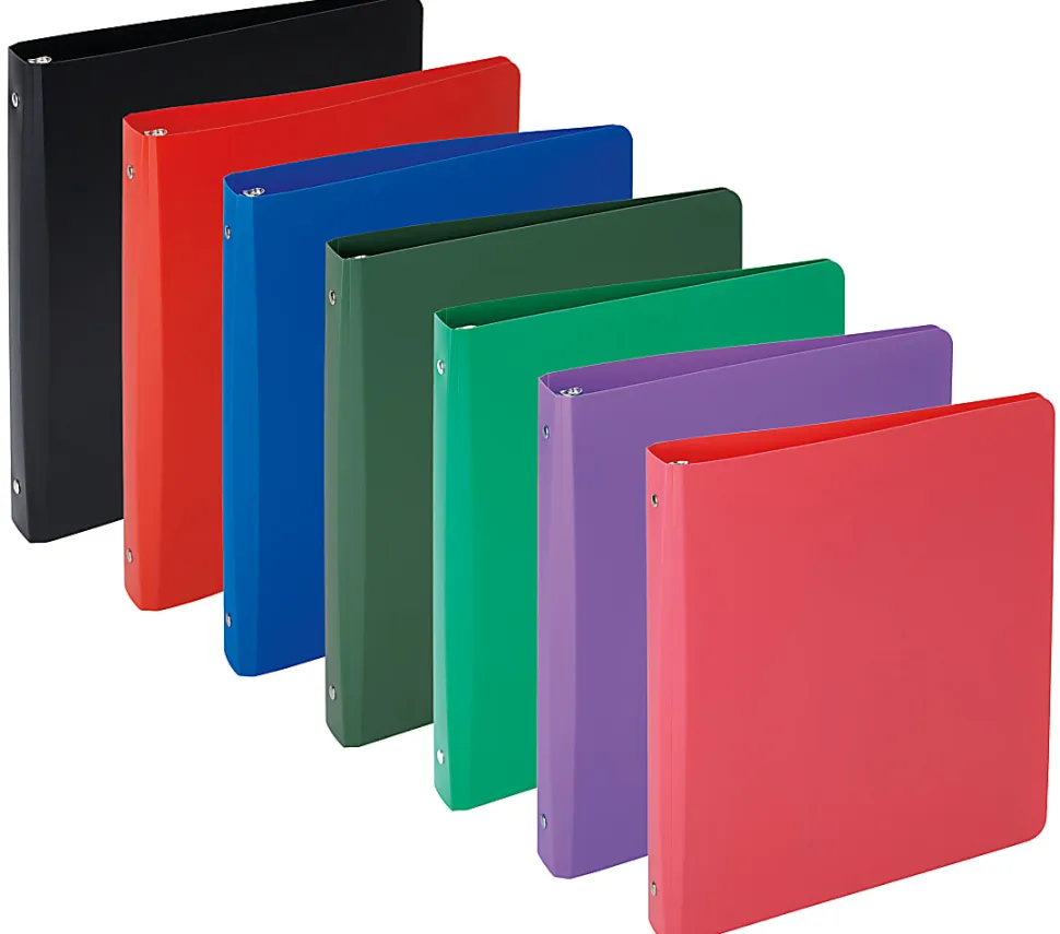 Office Depot® Brand Heavy-Duty 3-Ring Binder, 1" Round Rings, Assorted Colors
