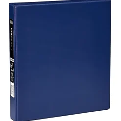 Office Depot® Brand, Heavy-Duty 3-Ring Binder, 1" D-Rings, 49% Recycled, Navy