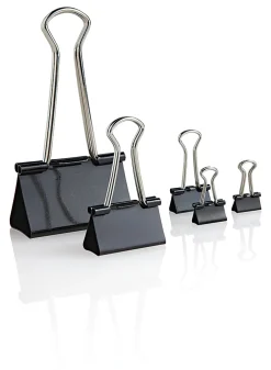 Office Depot® Brand Heavy-Duty Binder Clips, Large, 2" Wide, 1" Capacity, Black, Box Of 48
