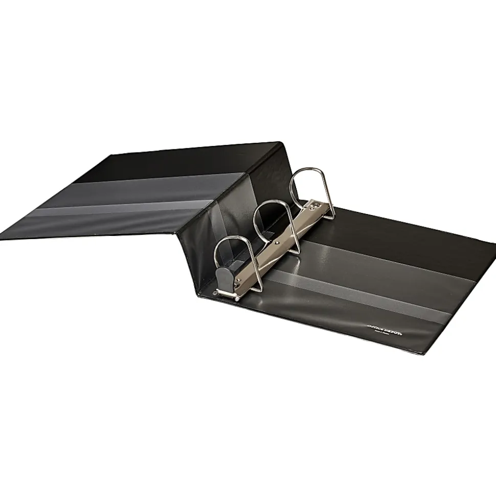 Office Depot® Brand Heavy-Duty View 3-Ring Binder, 3" D-Rings, 49% Recycled, Black
