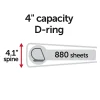 Office Depot® Brand Heavy-Duty View 3-Ring Binder, 4" D-Rings, Black