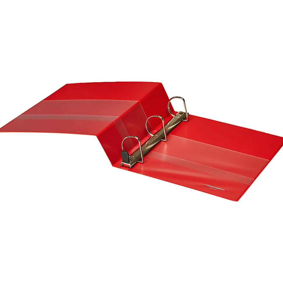 Office Depot® Brand Heavy-Duty 3-Ring Binder, 2" D-Rings, Red