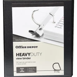 Office Depot® Brand Heavy-Duty View 3-Ring Binder, 1/2