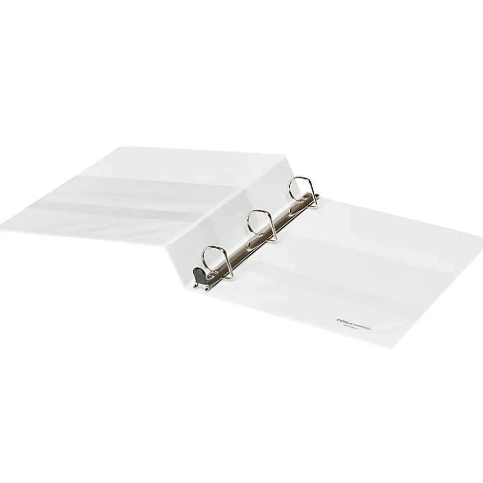Office Depot® Brand Heavy-Duty View 3-Ring Binder, 1 1/2" D-Rings, 49% Recycled, White
