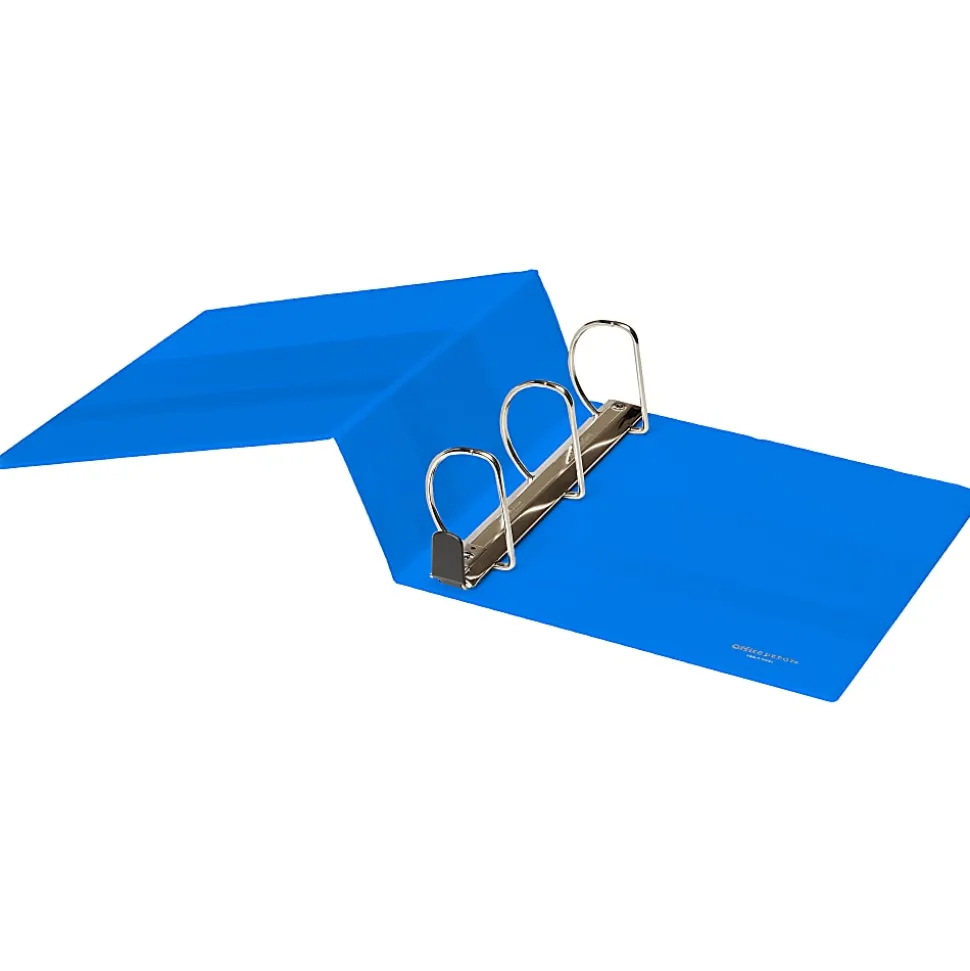Office Depot® Brand Heavy-Duty View 3-Ring Binder, 4" D-Rings, Blue