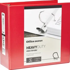 Office Depot® Brand Heavy-Duty View 3-Ring Binder, 4