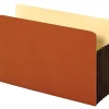 Office Depot® Brand Heavy-Duty File Pockets, 5 1/4" Expansion, 8 1/2" x 14", Legal Size, 30% Recycled, Brown, Box Of 10 File Pockets