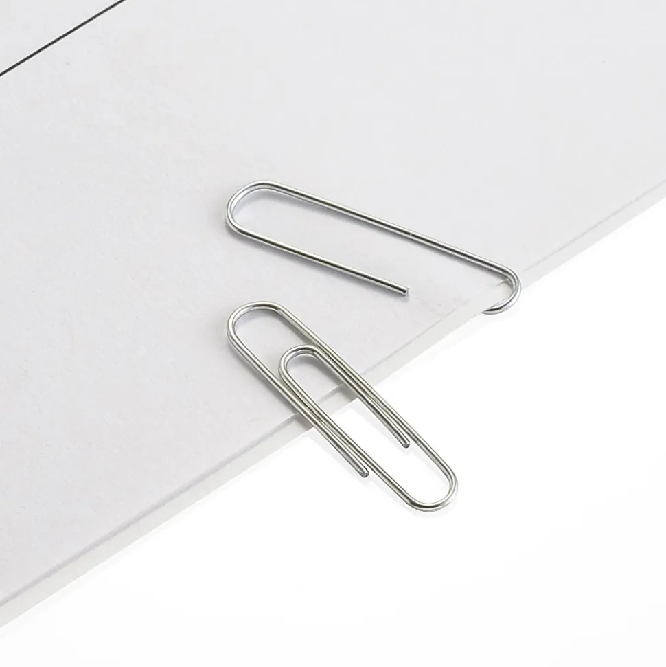 Office Depot® Brand Heavy Gauge Paper Clips, No. 1, Small, Silver, Pack Of 5 Boxes, 100 Clips Per Box, 500 Total