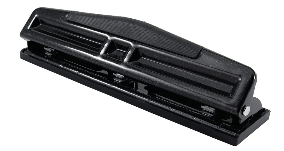 Office Depot® Brand 3-Hole Adjustable Punch, Black