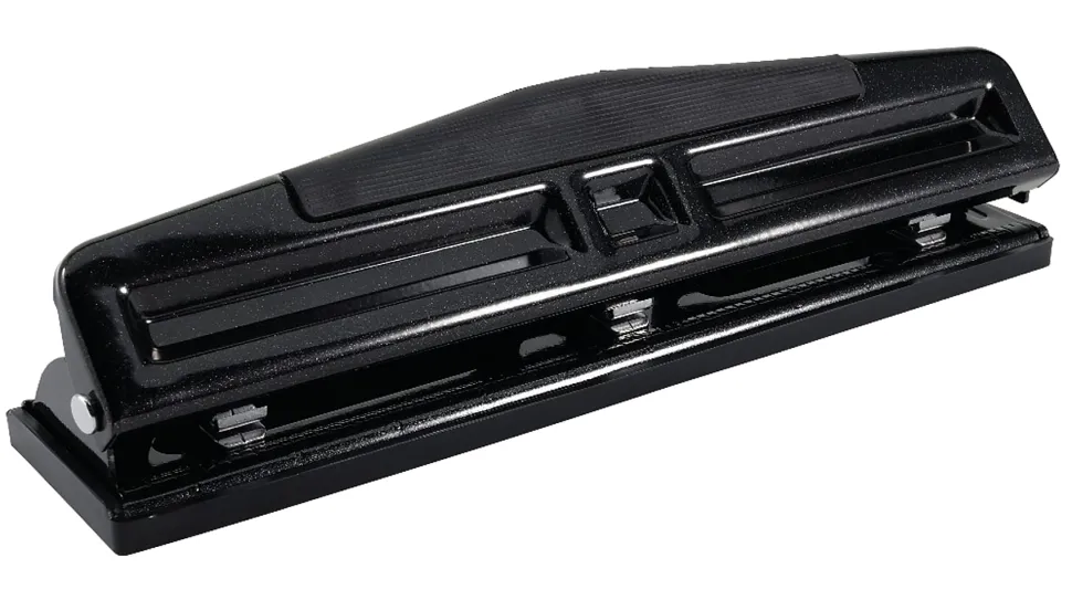 Office Depot® Brand 3-Hole Adjustable Punch, Black