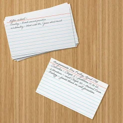 Office DepotĀ® Brand Index Cards And Tray Set, 3" x 5", White, Pack Of 180 Cards
