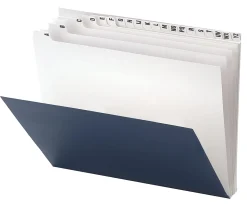 Office Depot® Brand Index Desk Sorter, Letter Size, A - Z, Navy, 20 Tabs