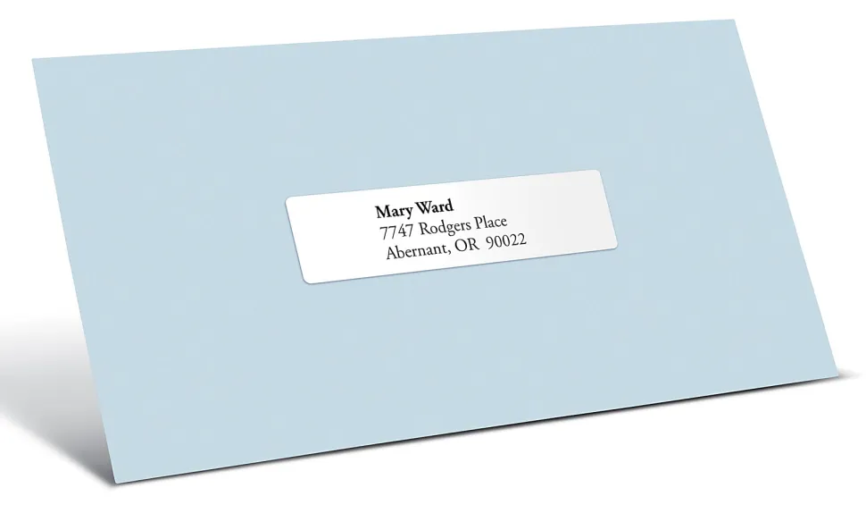 Office Depot® Brand Inkjet/Laser Address Labels, Rectangle, 1" x 4", White, Pack Of 500