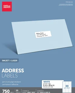 Office Depot® Brand Inkjet/Laser Address Labels, Rectangle, 1