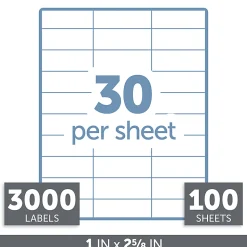 Office Depot® Brand Inkjet/Laser Address Labels, Rectangle, 1
