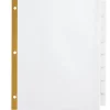 Office Depot® Brand Insertable Dividers With Big Tabs, White, Clear Tabs, Set Of 8