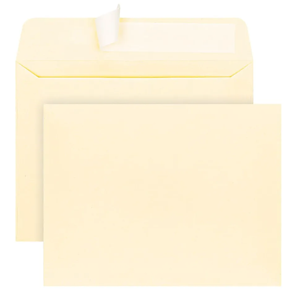 Office Depot® Brand Invitation Envelopes, A2, 4-3/8" x 5-3/4", Clean Seal, Ivory, Box Of 100