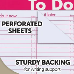 Office Depot® Brand Junior Legal To-Do Pad, 5" x 8", Specialty Ruled, 50 Sheets, Assorted Colors