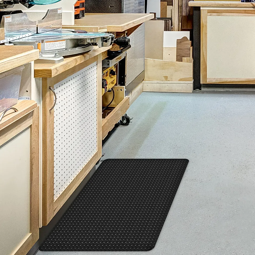 Office Depot® Brand K-Marble Foot Anti-Fatigue Mat, 24"H x 36"W, Black/White