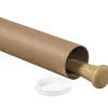 Office Depot® Brand Kraft Mailing Tubes With Plastic Endcaps, 3" x 18", Pack Of 24
