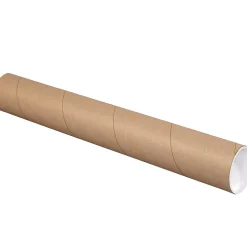 Office Depot® Brand Kraft Mailing Tubes With Plastic Endcaps, 3