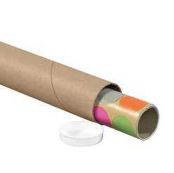 Office Depot® Brand Kraft Mailing Tubes With Plastic Endcaps, 2
