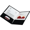 Office Depot® Brand Laminated Paper 2-Pocket Folders, Black, Pack Of 10